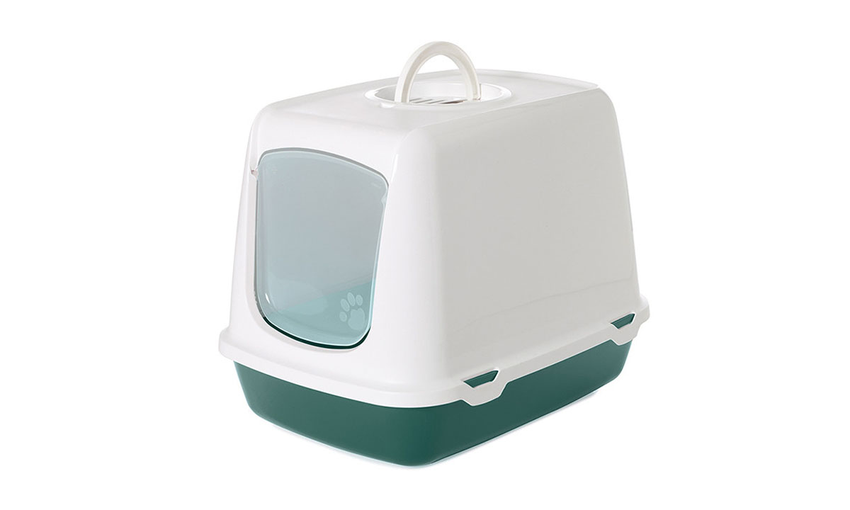 باکس توالت گربه مسقف بزرگ SAVIC oscar white nordic green